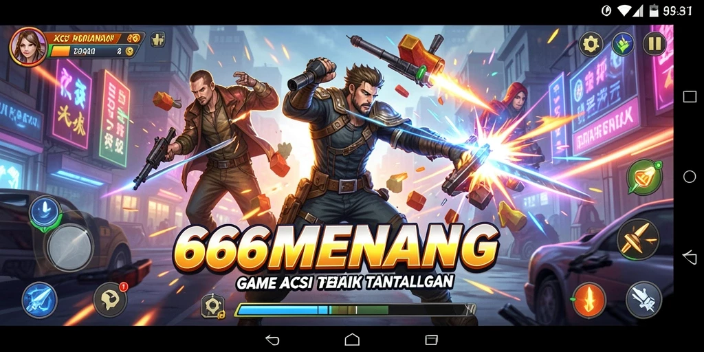 Tampilan gameplay mendebarkan dari 66MENANG dengan aksi seru.