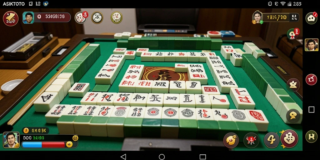 Tampilan gameplay ASIKTOTO dengan suasana permainan Mahjong yang seru.