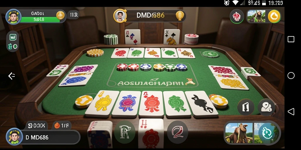 Tampilan gameplay Gaple DMD686 yang seru dan interaktif.