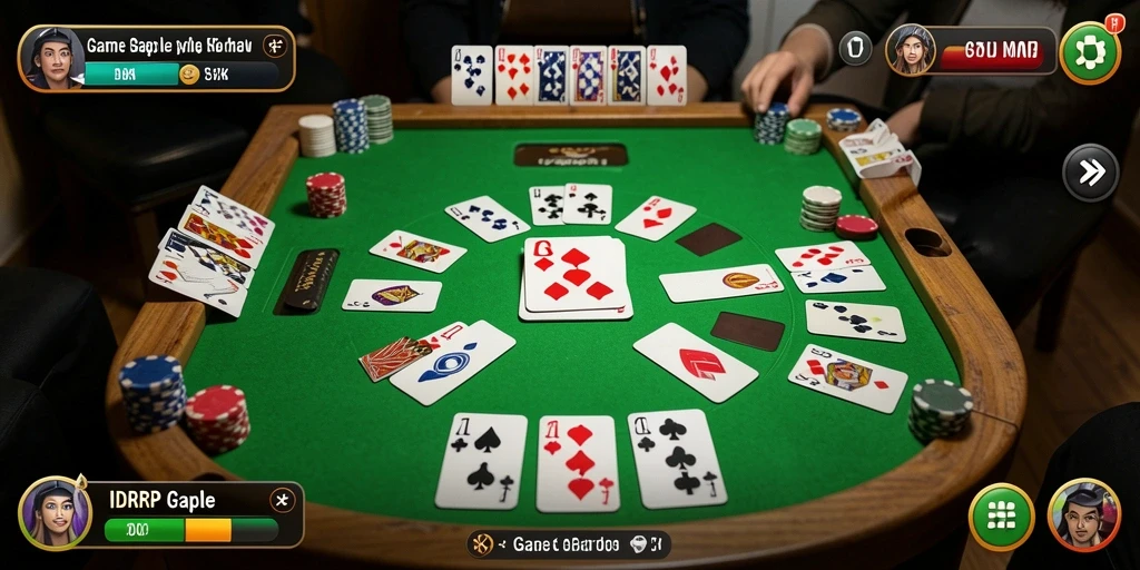 Screenshot gameplay Gaple IDRRP yang seru.