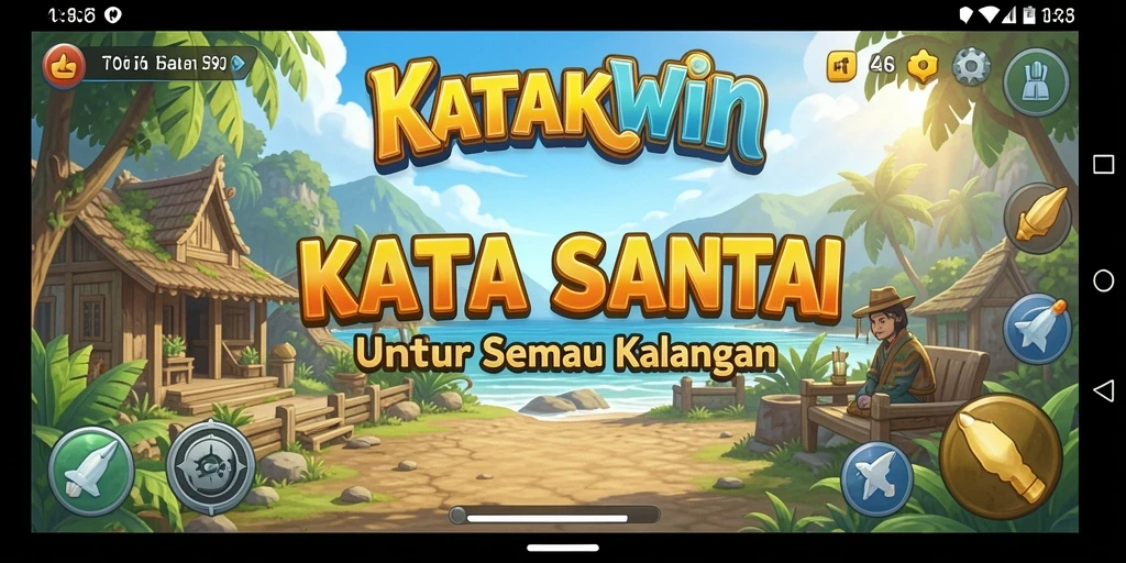 Tampilan menarik dari gameplay <strong>KATAKWIN</strong> yang penuh warna.
