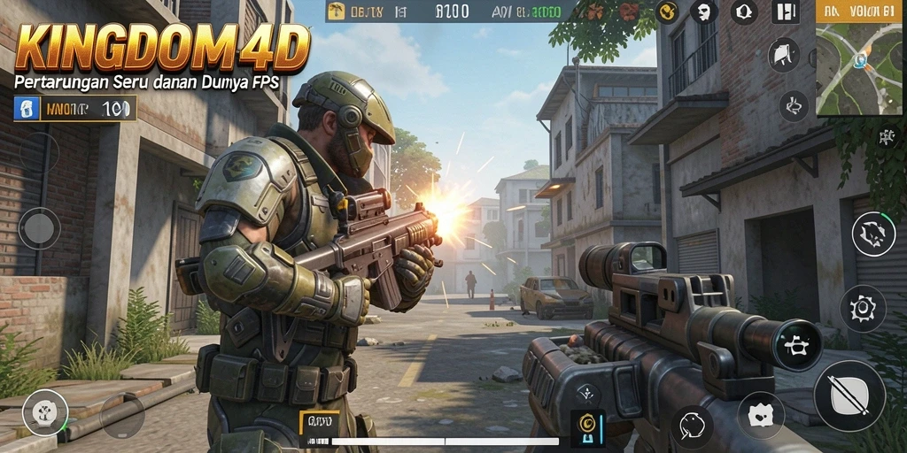 Gameplay seru KINGDOM4D dengan aksi pertarungan intens.