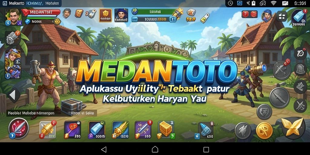 Tampilan antarmuka utama aplikasi MEDANTOTO yang modern dan intuitif.